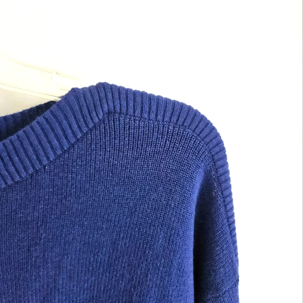 Chico's blue shirttail sweater